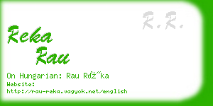 reka rau business card